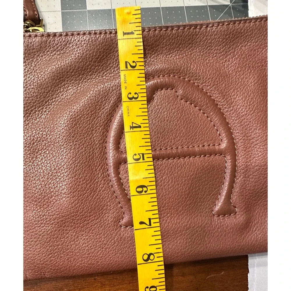 Etienne‎ Aigner VTGE Crossbody Bag Small Brown Excellent Pebbled Leather Adeline